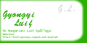 gyongyi luif business card